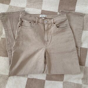 Abercrombie Curve Love 90’s Straight Khaki Jeans 30 short | Ultra High Rise